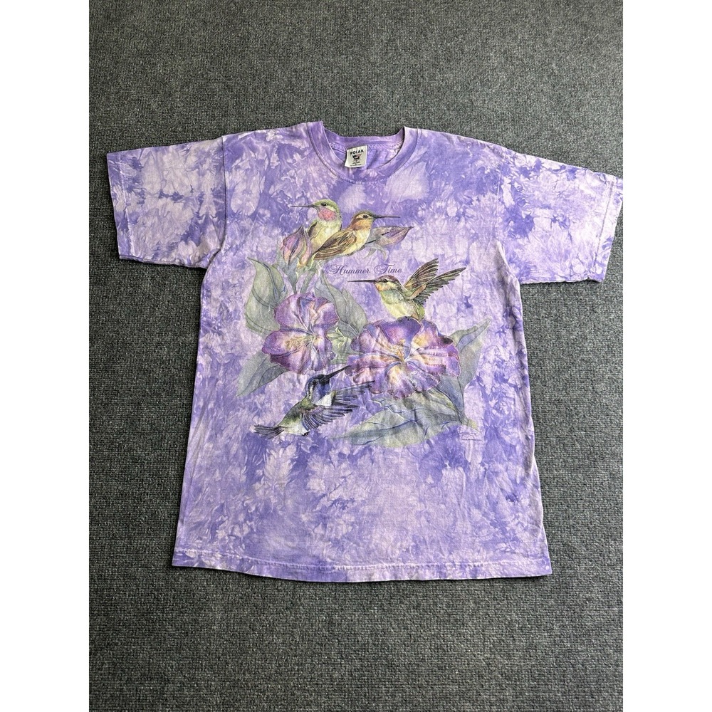 Mens Polar Graphics Hummingbird Tie Dye T Shirt USA, Size L